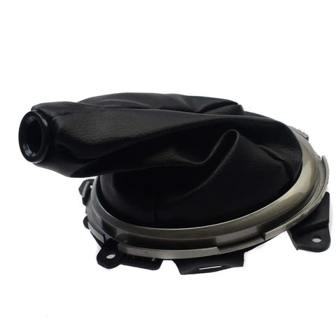 Black Stitched Shift Boot For 2009 To 2011 Honda Fit 1.5L Direct Replacement Easy Install Durable Car Interior Trim Cover With Precise Fit Oem Style Look