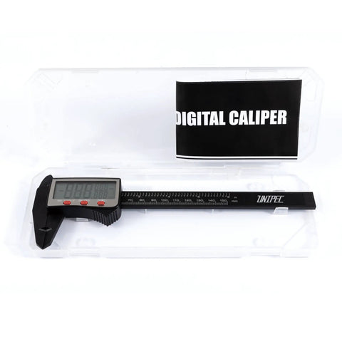 6 Inch Digital Caliper With Large LCD Display And Wide Readout Pro Grade Precision inside tough hard case