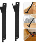 2 Pack Iron Box Lid Support Hinges Antique Style Folding Hinge Set for gift boxes and display boxes, tool-free removal