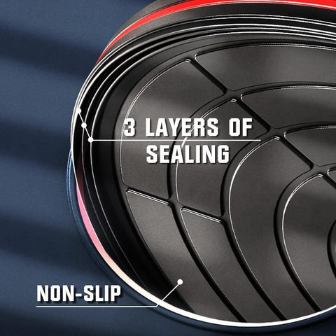Seamless seam setter vacuum suction cup, 7-inch, black with red rim, 3-layer sealing and non-slip grip