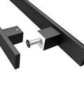 18 Inch Heavy Duty Barn Door Push Pull Handle in Stainless Steel 304 Brushed Finish Rust Resistant for Wood Glass Office Front Doors Square