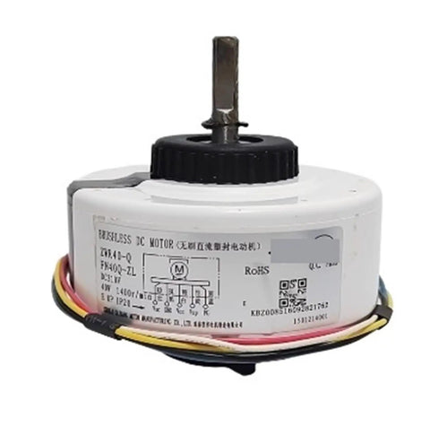 Replacement DC Motor For Inverter Air Conditioner Internal Fan ZWR40-Q FN40Q-ZL with wires and specifications label