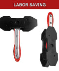 Brake Caliper Spreader Tool Kit With 360 Degree Swing Ratchet Piston Press Spreader Caliper Hooks And Two Steel Plates Red
