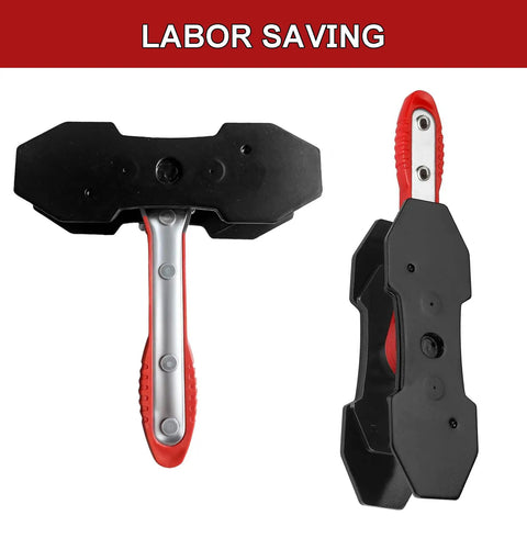 Brake Caliper Spreader Tool Kit With 360 Degree Swing Ratchet Piston Press Spreader Caliper Hooks And Two Steel Plates Red