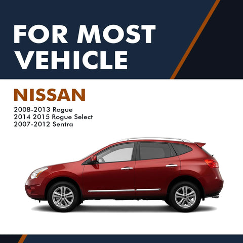 Side view of red Nissan Rogue suitable for Front Wheel Hub Bearing Assembly Replacement For Nissan Rogue 2008-2013, Rogue Select 2014-2015, Sentra 2007-2012 2.5L L4 Engine