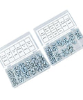 Heavy Duty Garneck Hydraulic Grease Nipple Assortment Kit Featuring 260pcs Galvanized Iron Fittings M6 M8 M10 Including 45 And 90 Degree Elbows Plus Straight Tees Perfect For Truck Repair Car Maintenance And Heavy Machinery Jobs Today. 260-piece galvanized iron grease nipple kit in labeled storage cases