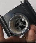 Real Time Flow Meter Sensor For Fuel And Water With K24 Gear, Digital LCD Readout, showing internal gear mechanism