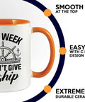 Two Tone Orange Coffee Mug 11oz This Week I Dont Give A Ship Funny Boating Gift For Yacht Lovers Sailors Boaters