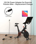 Peloton Replacement Power Cord 12V 5A AC DC Charger for PLTN RB1V1 RB1VO RB1VQ Gen 1 2 3 Bikes shown with exercise bike