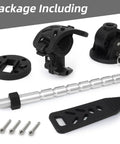 Components of Stabilizer Mount For Trolling Motor Terrova Riptide Ulterra PowerDrive Keeps Shaft Secure And Reduces Bounce On Rough Trails