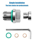 No Drill Oil Drain Plug Repair Kit M12x1.25 For Japanese Cars With Stainless Steel Bolt And Gasket Self Tapping Thread Fix For Stripped Holes, stainless steel plug and washers