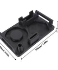 3D Printed Coffee Utensil Station Holder That Keeps Your Kitchen Counter Clean With A Slick Drip Catcher Tray, black ergonomic design.