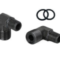 Heavy Duty Hydraulic Elbow Pipe Fitting For 90 Degree Connection Linking Inch To Metric Threads On Farm And Job Site Equipment With Reliable Secure Grip, black 1/2 inch