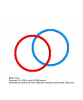 Two-Pack 8-Qt Sealing Ring Set For Electric Pressure Cookers, Non-Toxic BPA-Free Inner Pot Gasket Replacement Parts, red and blue rings
