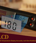 Edge Banding Iron With Digital Temperature Display showing 180°C, LCD screen, precise veneer sealing, 110V VL01.