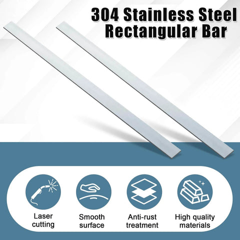 2 Pcs 304 Stainless Steel Flat Bar One Eighth Inch Thick By One And A Half Inch Wide Thirty Six Inch Long With Brushed Finish For DIY Crafts Jewelry Making Model Building And Small Metal Projects Yaocom