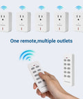 Remote Control Outlet Set With Two Remotes And Five Outlets, No Fuss Wireless On Off Power Switch Kit, 100ft RF Range, ETL Listed
