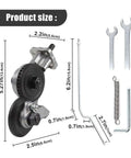 Pro Grade Drill Attachment Kit with metal nibbler, wrench, spring, and precise dimensions for DIY metalworking and sheet cutting