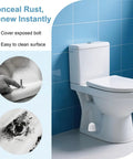 Four Pack Toilet Bolt Caps Set 1.44 Inch High Plastic Screw Covers With Extra Washers installed on bathroom toilet