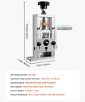 Manual Wire Stripper For Scrap Copper, Portable Hand Crank Or Drill Powered with aluminum frame, front view display