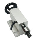 Rock Solid CNC Rotary B Axis Tailstock With 65Mm Center Height And Secure Three Jaw Chuck Heavy Duty Lathe Accessory side view