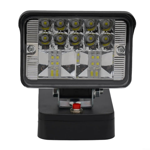 18V Cordless LED Work Light 30W High Lumen Floodlight with 12 LED chips on a zinc alloy base.