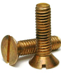 Pair of Slotted Flat Head Silicon Bronze Machine Screws Thread Size 10 By 32, 1 Inch Long, Pack Of 25, Corrosion Resistant Alloy 651