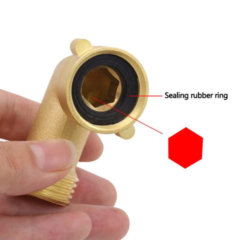 Garden Hose Elbow 90 Degree Solid Brass Quick Adapter For Irrigation And Watering Heavy Duty Connector Keeps Your Hose From Twisting And Leaking