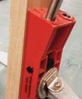Three And A Half Inch Open Depth Quick Release Face Frame Clamp Workhorse With Extra Large Pad Model 81934 in use for woodworking