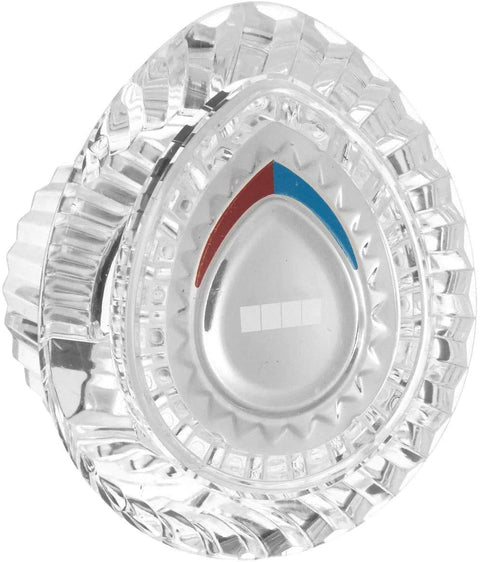Shower Handle Replacement 96797 Compatible With Chateau Collection clear acrylic knob from top view