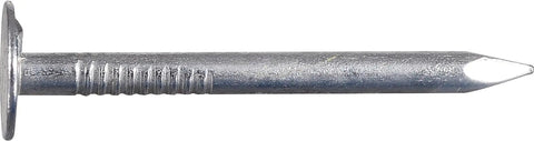 Tough As Nails Electro Galvanized Roofing Nails For Wood Decking And Asphalt Shingles, 1 inch by 11 gauge steel spike with flat head.