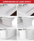 Before and after application of Advanced Silicone Caulk Sealant For Kitchen And Bath Waterproof Bonding Interior Exterior Use Heavy
