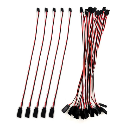 Durable 3 Pin Servo Extension Lead Cable For RC Quadcopter With Male Female JR Plug Five Size Options From 10cm To 100cm Five Pack