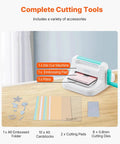 All In One Manual Die Cutting And Embossing Machine For Scrapbooking And Card Making, Starter Kit With 6 Inch Opening shown with tools