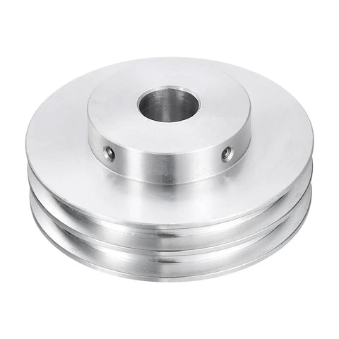 Bad Ass Double Groove V Type Pulley With 16mm Bore And 80mm Outer Diameter Crafted From Tough Aluminum Alloy for 6mm PU Round Belt