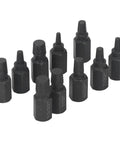 Ultimate 10Pc Broken Screw Extractor Set For Damaged Fasteners With Wide Size Coverage To Remove Worn Stuck Bolts Nuts And Screws Fast Saving Time And hassle On Any Home Repair Project black steel extractors