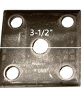 Beefy Four U Bolts Kit With Nuts And Tie Plates For 1 3/4 Inch Round Axle, Four and a Quarter Inch Long, 2000 Pound Trailer Axle Ready, 3/8 Inch 16 UNC Threads, Includes Four U Bolts. Tie plate with 3-1/2 inch hole spacing