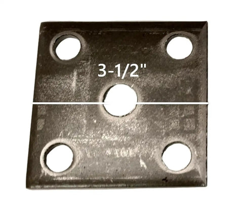 Beefy Four U Bolts Kit With Nuts And Tie Plates For 1 3/4 Inch Round Axle, Four and a Quarter Inch Long, 2000 Pound Trailer Axle Ready, 3/8 Inch 16 UNC Threads, Includes Four U Bolts. Tie plate with 3-1/2 inch hole spacing