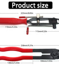 Universal 22-Piece CV Joint Boot Clamp Pliers Kit For Cars, ATVs, And UTVs, Includes Clamp Tool For Installing CV Boots, Fuel Filters, Water Pumps, Cooling System Hoses, And More Maintenance Essentials. 225mm pliers and 238mm crimp tool, red handles, steel