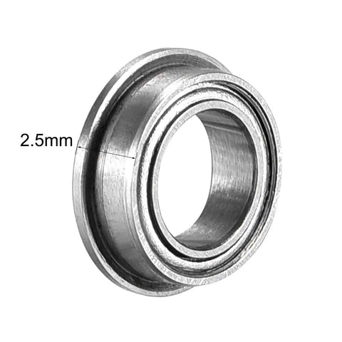 MF85ZZ Flanged Ball Bearing 5mm x 8mm x 2.5mm Double Shielded Chrome Steel GCr15 Deep Groove Bearing side view