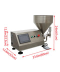 Pro Grade 110V Rotary Pump Filler For Thick Pastes And Runny Liquids With Durable Steel Housing, 24in Height, Stainless Steel.