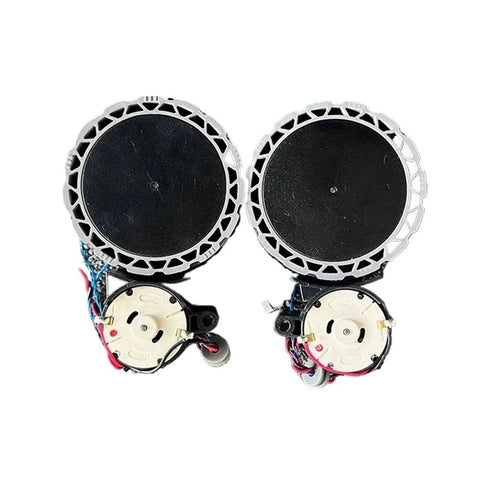 Pair of vacuum drive wheels with motors; black centers, white rims, for Ecovacs Deebot X1/X1s Pro/X1 Omni T10/T20