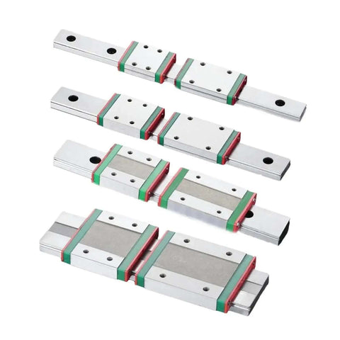 High Precision Linear Guide Rail Kit With Smooth Glide MGW7 Slide Blocks For CNC Projects 100 To 450 Mm, aluminum rails