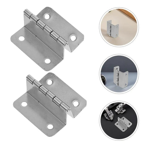 Four Fold Stainless Steel Right Angle Hinge For Cabinet Doors And Furniture With 4 Hole Mount Folding Bifold Design