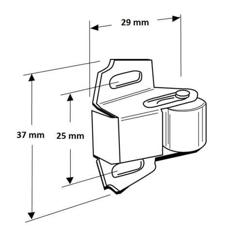10 Pack Roller Wheel Spring Cabinet Door Catch Latch For Closets And Furniture With Zinc Finish And Screws Smooth Roller Mechanism Delivers Reliable Closure Easy Install Hidden Mount Durable Zinc Hardware