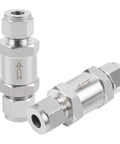Yoebor detachable compression check valve, 304 stainless steel, 3/8 in OD x 3/8 in OD, two units shown