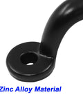 Close-up of black zinc alloy handle detail from 10 Pack Mini Vintage Cabinet Pull Handles Set In Black Zinc Alloy Barn Door Style Hardware