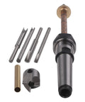 8 Piece Pen Turning Mandrel Kit With 7Mm Drill Bit And Carbon Steel Cutting Shafts for woodworking lathes showing drill bits and mandrel components.