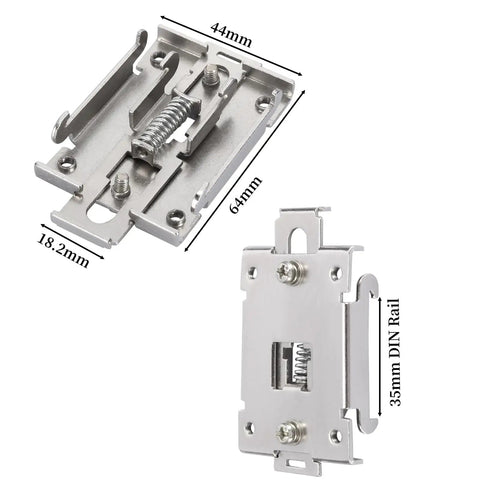 35mm Din Rail Mounting Clip Kit Stainless Steel Heavy Duty Fixed Bracket For SSR Relays Contactors And Circuit Breakers Easy Install