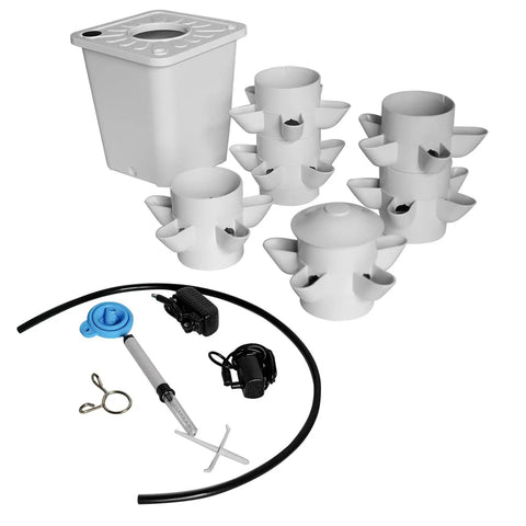 Hydroponic Vertical Garden System For Indoor Outdoor Use 30 Plant Tower Planter with pump and water tank components